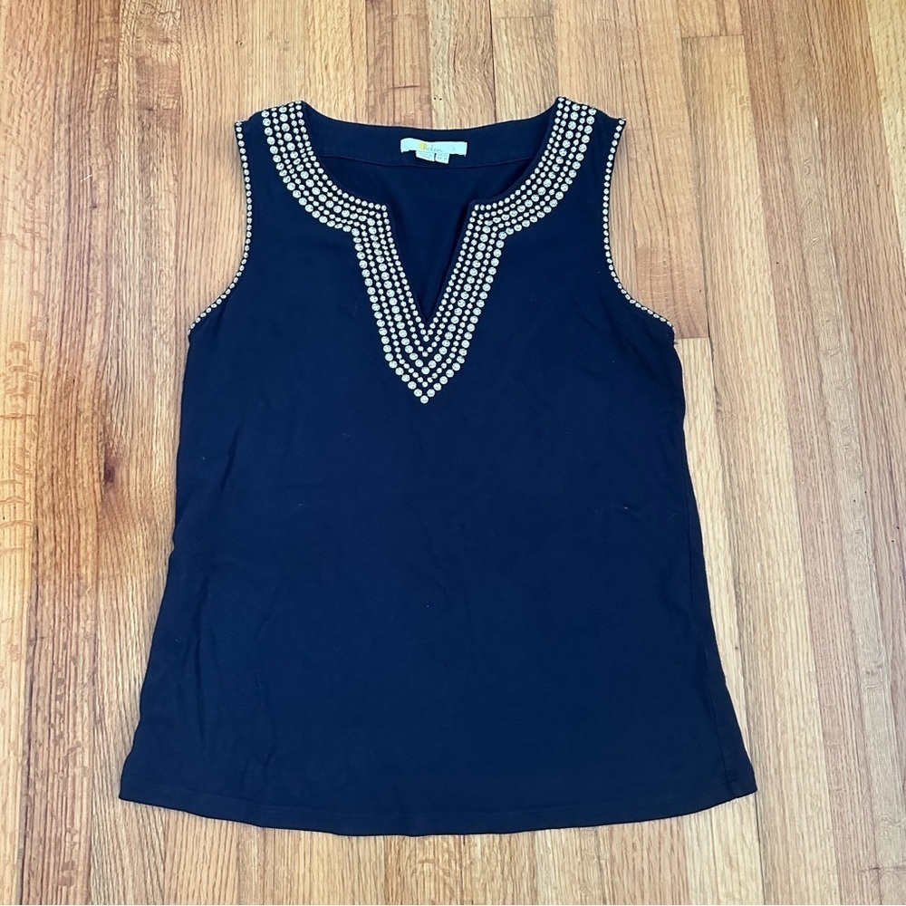 Boden Sleeveless Blouse blue casual look Size 6 (n3)